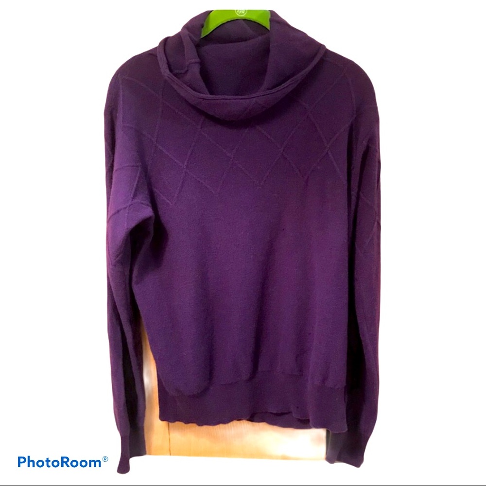 Antonio Melani Crisscross Purple Sweater